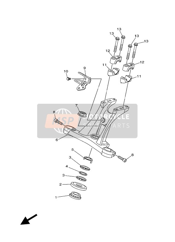 Yamaha X-MAX 400 2019 Steering for a 2019 Yamaha X-MAX 400